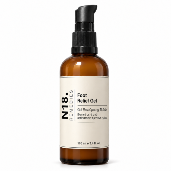 foot relief gel label